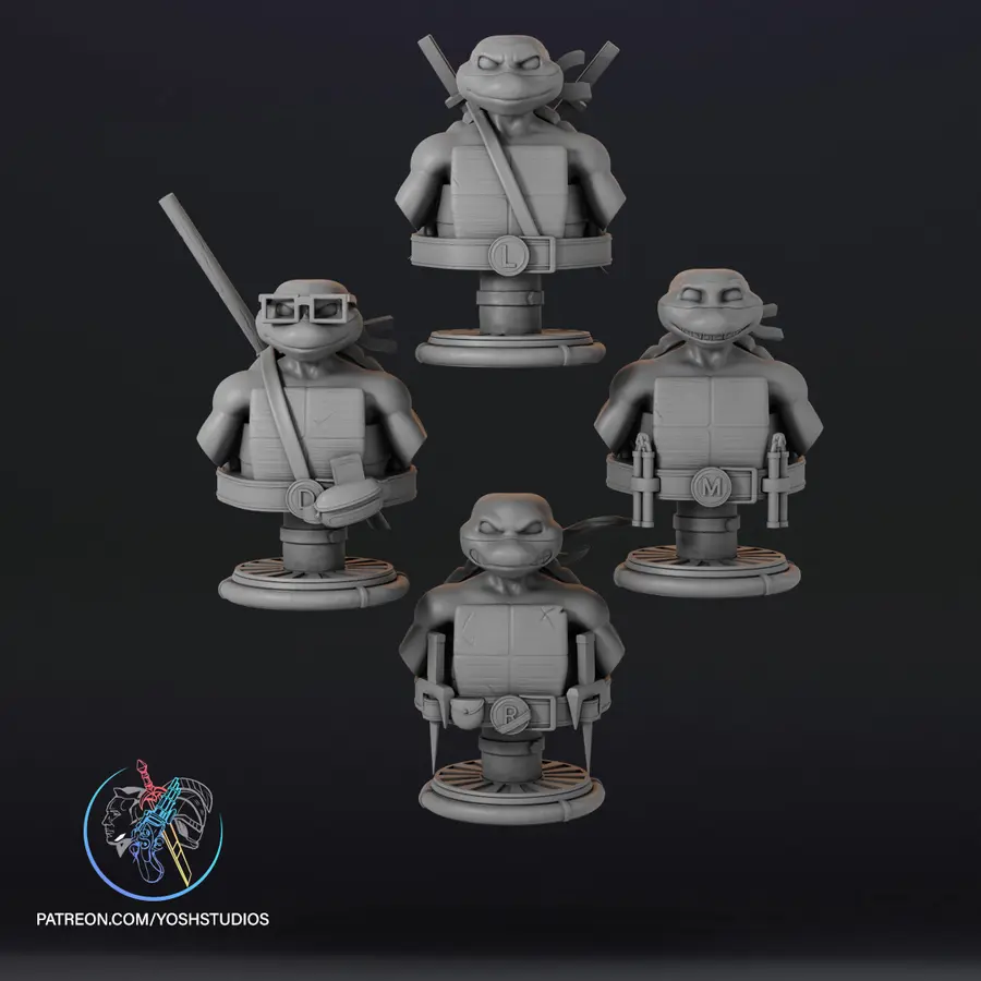 Ninja turtle Busts preview
